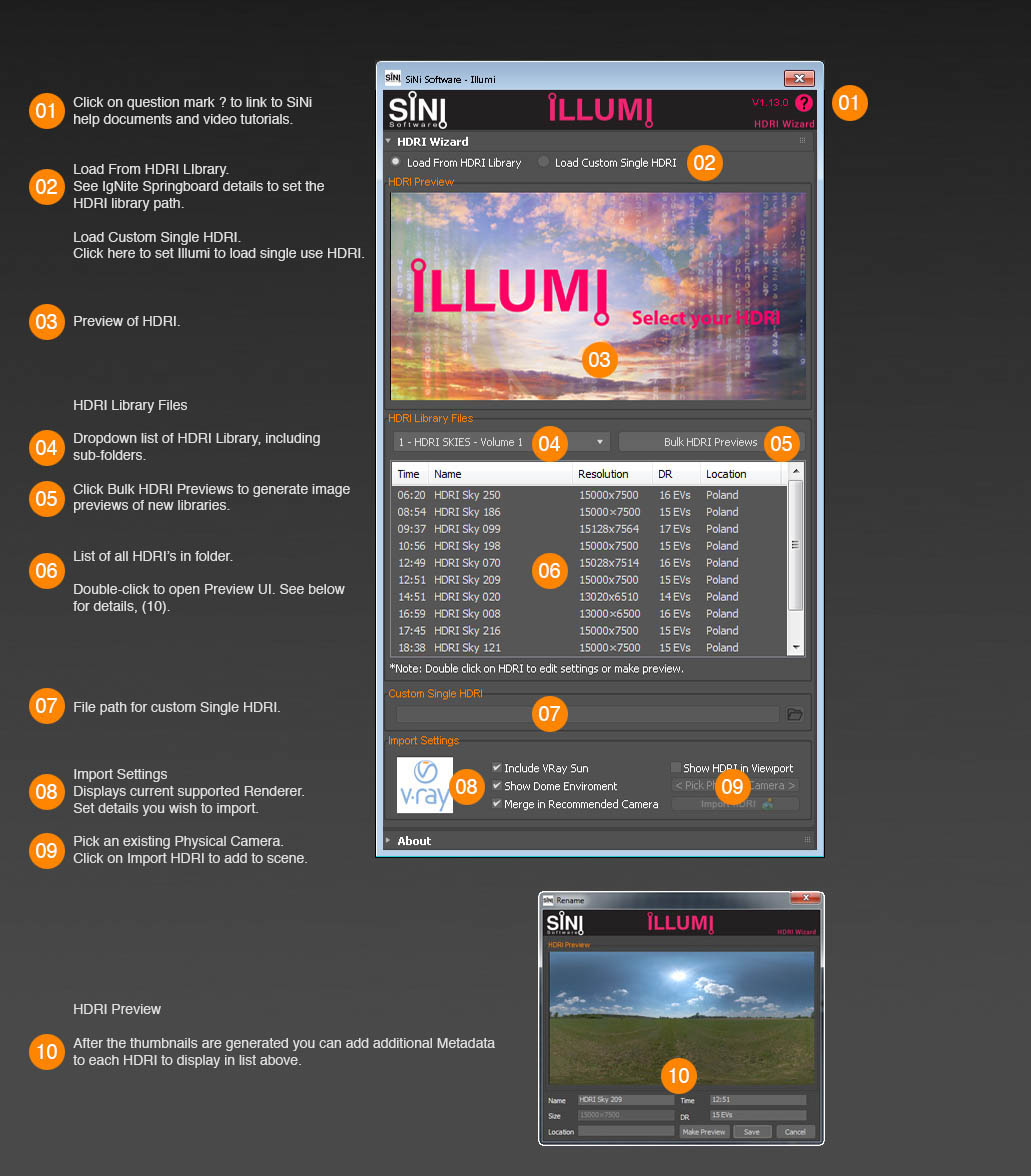 Image of SiNi Software Illumi Interface