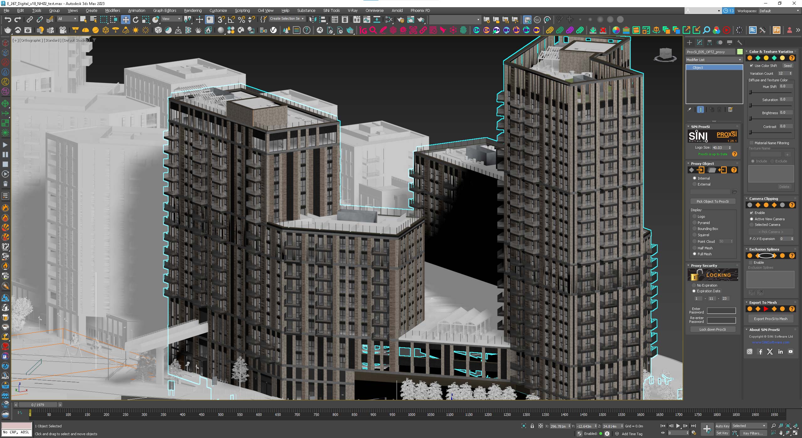 Rendered client image of a city used for products page for ProxSi a 3ds max plugin